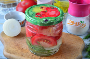 Сладкие маринованные помидоры дольками