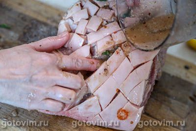 Запеченная свинина по-пуэрторикански (pernil style roast pork)