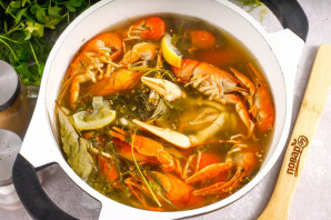 Раки с лимоном