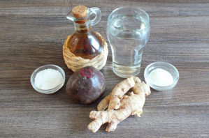 Маринованный имбирь со свеклой