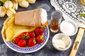 Десерт "Фламбе заката"