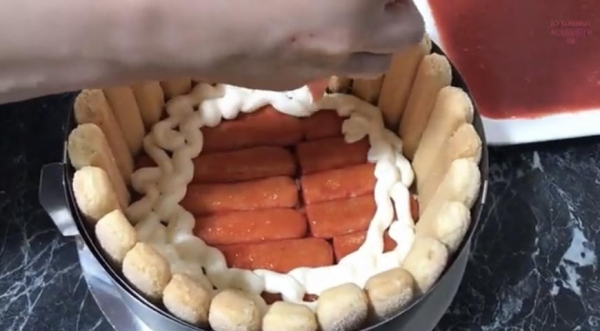 Клубничный торт без выпечки, пошаговый рецепт с фото