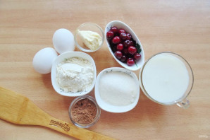 Пирог "Зебра" с вишней Пирог "Зебра" с вишней