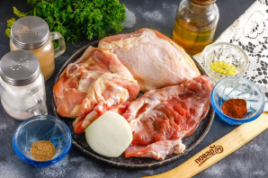 Люля-кебаб из баранины и курицы