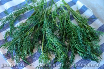 Замороженный укроп в формочках для льда