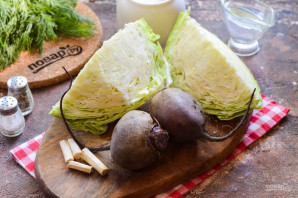 Капуста со свеклой и хреном на зиму