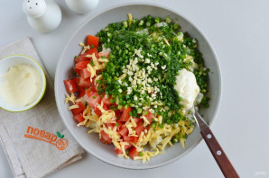 Салат с цветной капустой и сыром