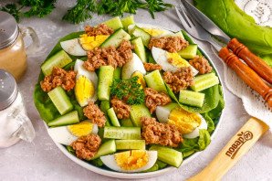 Низкокалорийный салат с тунцом