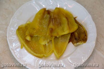 Брускетта с запеченным перцем и творожным сыром