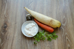 Салат из дайкона со сметаной Салат из дайкона со сметаной