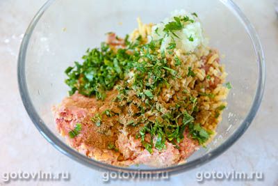 Мясные колеты из свинины с нутом