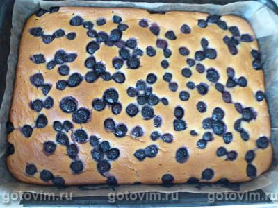 Запеканка творожная с черникой