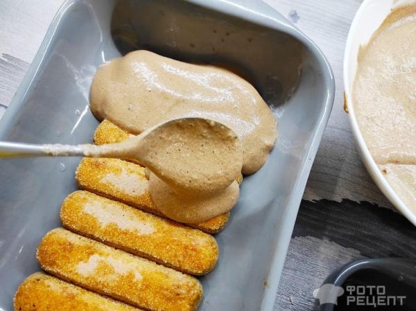 Рецепт: Десерт "Тирамису" - С шоколадным маскарпоне, без алкоголя!