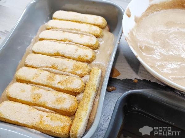 Рецепт: Десерт "Тирамису" - С шоколадным маскарпоне, без алкоголя!