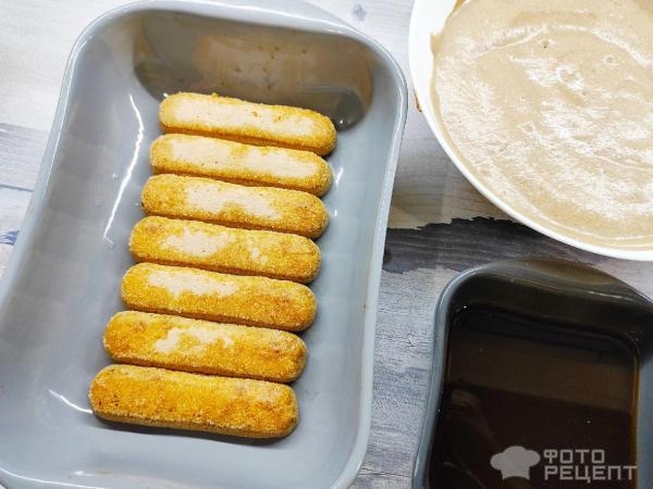 Рецепт: Десерт "Тирамису" - С шоколадным маскарпоне, без алкоголя!