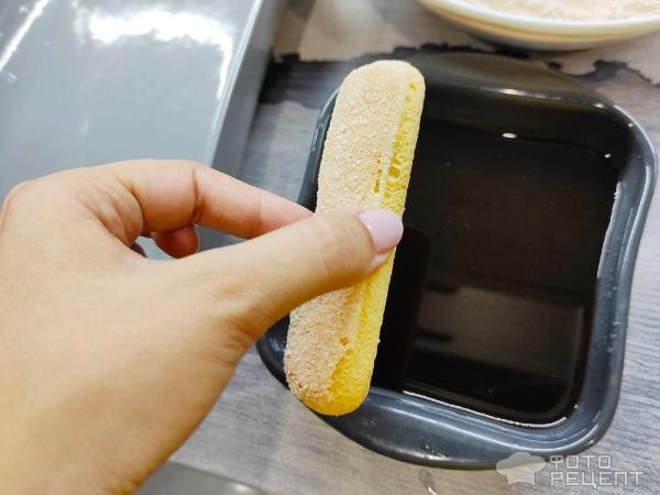 Рецепт: Десерт "Тирамису" - С шоколадным маскарпоне, без алкоголя!