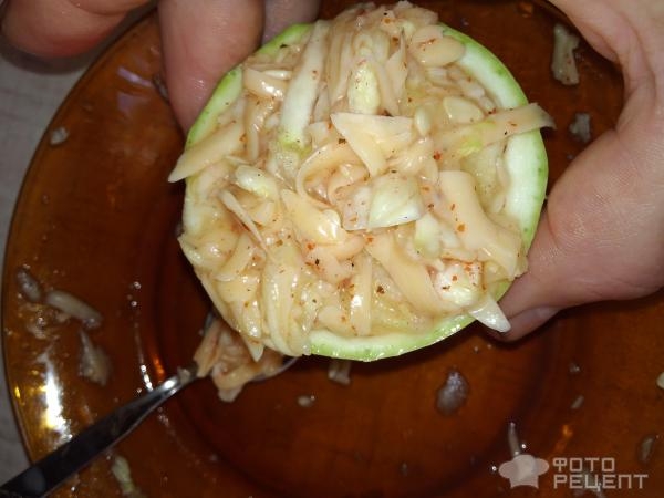 Рецепт: Кабачки "Пенечки" - С сырно-яичной начинкой: быстро и вкусно