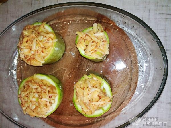 Рецепт: Кабачки "Пенечки" - С сырно-яичной начинкой: быстро и вкусно