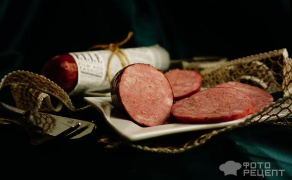 Рецепт: Колбаса ветчинная рубленная - колбаса в домашних условиях