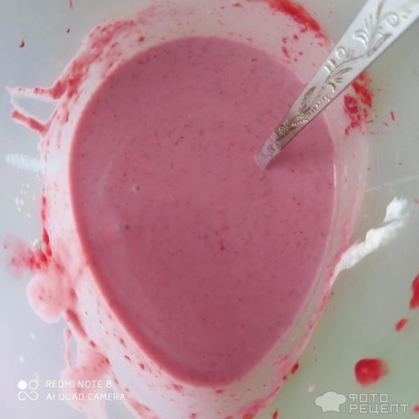 Рецепт: Малиновое суфле - Летний десерт, с творогом