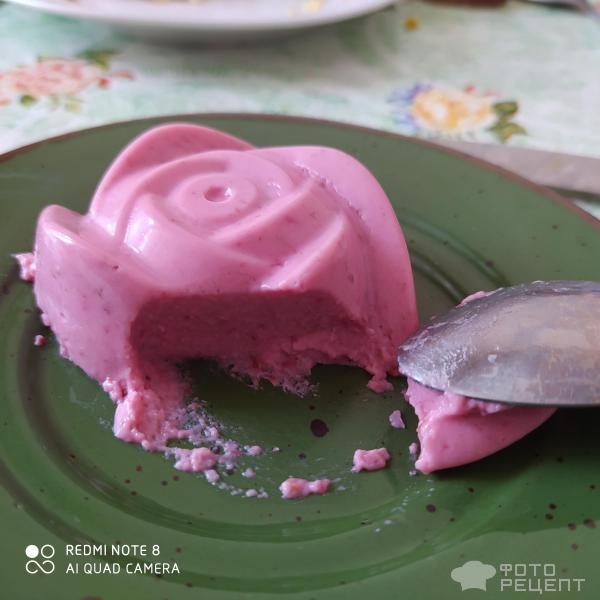 Рецепт: Малиновое суфле - Летний десерт, с творогом