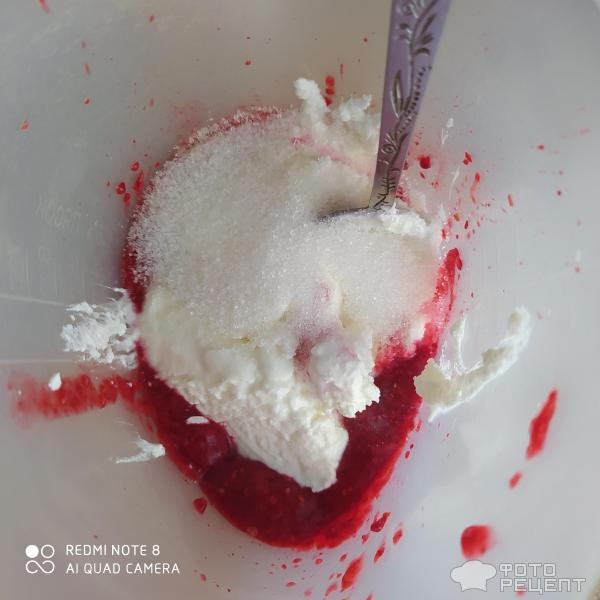 Рецепт: Малиновое суфле - Летний десерт, с творогом