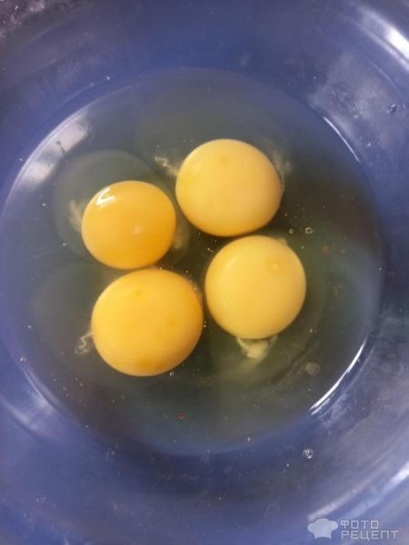 Рецепт: Омлет с "луковыми дудками" - "в сковороде"