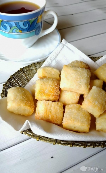 Рецепт: Печенье на кефире - печеньки-малышки