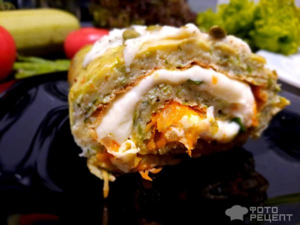 Рецепт: Рулет из кабачков - С начинкой на Ваш вкус!