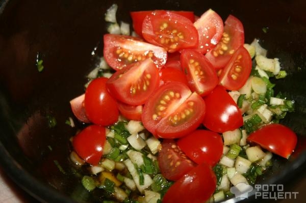 Рецепт: Салат с фасолью - В грузинском стиле