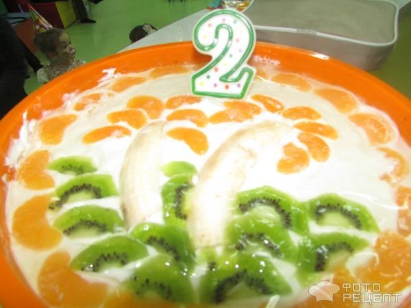 Рецепт: Торт для детей от двух лет - пекла на день рождения Рецепт: Торт для детей от двух лет - пекла на день рождения