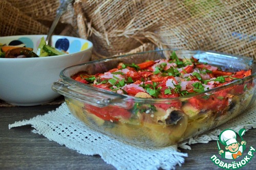 Скумбрия по-болгарски в винном соусе