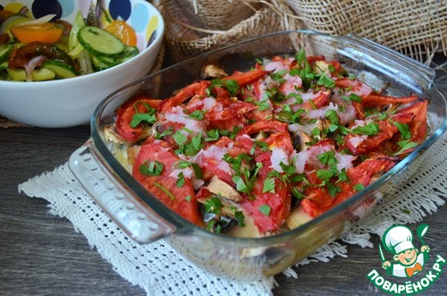 Скумбрия по-болгарски в винном соусе