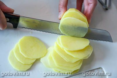 Розочки из картофеля с беконом