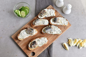 Бутерброды с сардиной