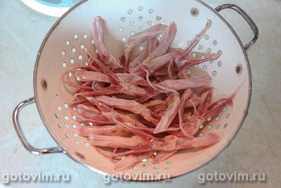 Утиные язычки с чесноком по-китайски