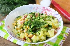 Окрошка на огуречном рассоле