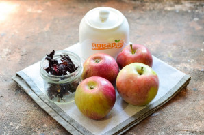 Компот из яблок и каркаде на зиму