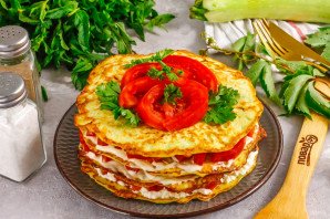 Кабачковый торт с творогом