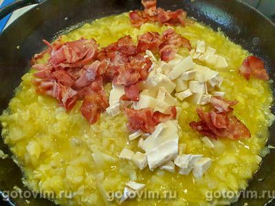 Кабачки «Ницца» запеченые с сыром Шевр и беконом