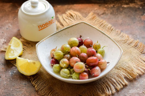 Компот из крыжовника с лимоном на зиму