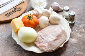 Мясо по-французски в фольге с грибами Мясо по-французски в фольге с грибами