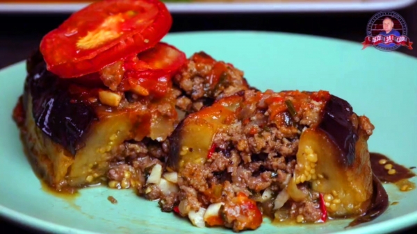 Баклажан фаршированный мясом. карныярык Баклажан фаршированный мясом. карныярык