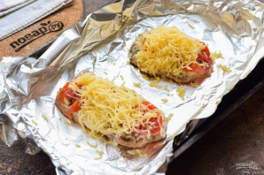 Мясо по-французски в фольге с грибами Мясо по-французски в фольге с грибами