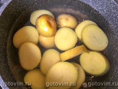 Закуска из буженины, молодого картофеля и черри