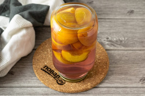 Компот из персиков с лимонной кислотой на зиму Компот из персиков с лимонной кислотой на зиму