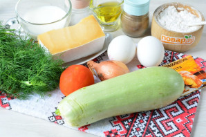 Овощной пирог из кабачков