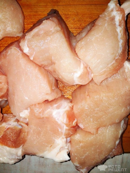 Рецепт: Быстро маринованный шашлык - Из свинины, маринованный растительным маслом и майонезом Рецепт: Быстро маринованный шашлык - Из свинины, маринованный растительным маслом и майонезом