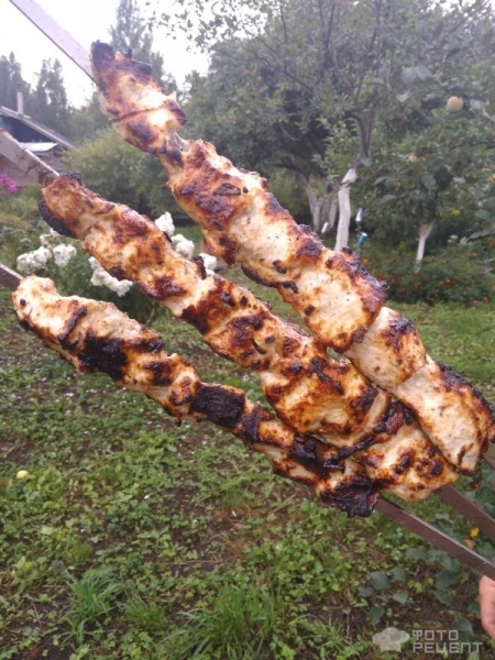 Рецепт: Быстро маринованный шашлык - Из свинины, маринованный растительным маслом и майонезом Рецепт: Быстро маринованный шашлык - Из свинины, маринованный растительным маслом и майонезом