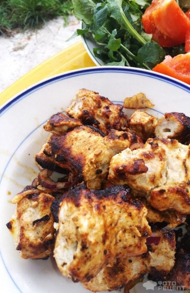 Рецепт: Быстро маринованный шашлык - Из свинины, маринованный растительным маслом и майонезом Рецепт: Быстро маринованный шашлык - Из свинины, маринованный растительным маслом и майонезом